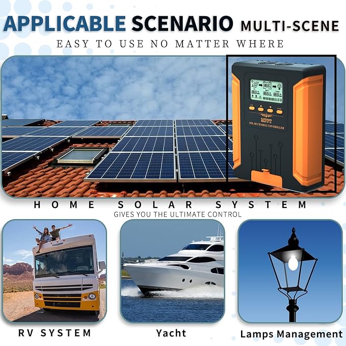 iSunergy 80A 180V MPPT Solar Charge Controller 12V/24V/36V/48V Auto,