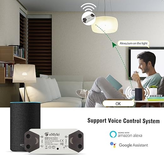 eMylo Smart WiFi Light Switch Wireless Relay Switch Module Remote Control Home
