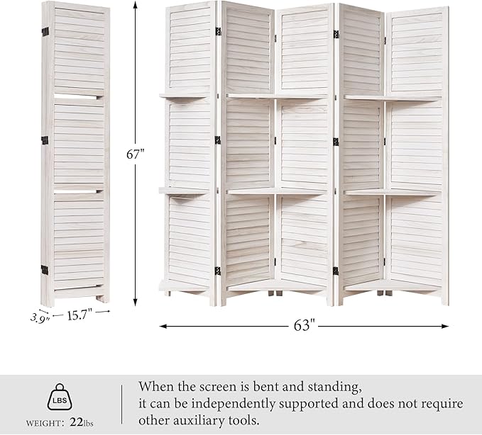 Partition Room Dividers, Folding Wood Privacy Screen