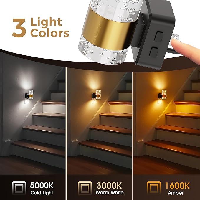 Night Lights Plug into Wall 2 Pack, Dimmable Night Light
