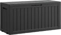 Outdoor Storage Waterproof Deck Box for Patio (80 Gallon, Black)