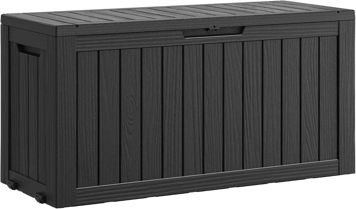 Outdoor Storage Waterproof Deck Box for Patio (80 Gallon, Black)