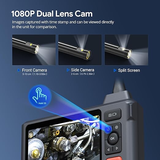 50FT Sewer Inspection Camera, DEPSTECH 1080P Dual Lens Endoscope