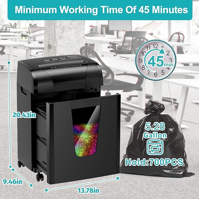 Woolsche Paper Shredder, 18-Sheet Cross Cut