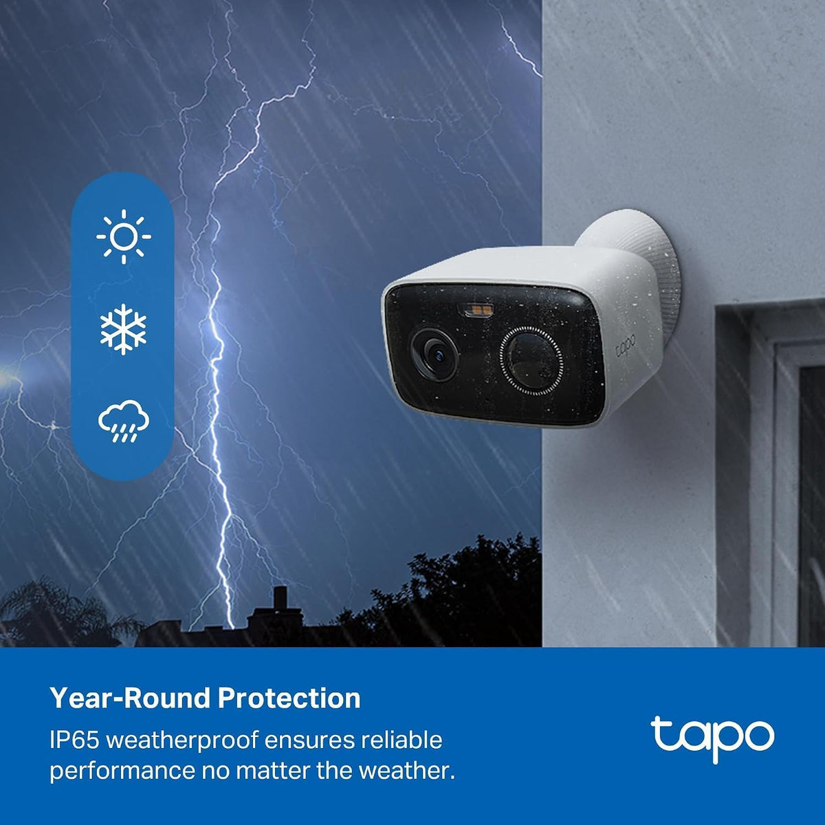 Tapo 1080p Outdoor Wireless Security Camera, Battery Powered, C400(3-Pack)