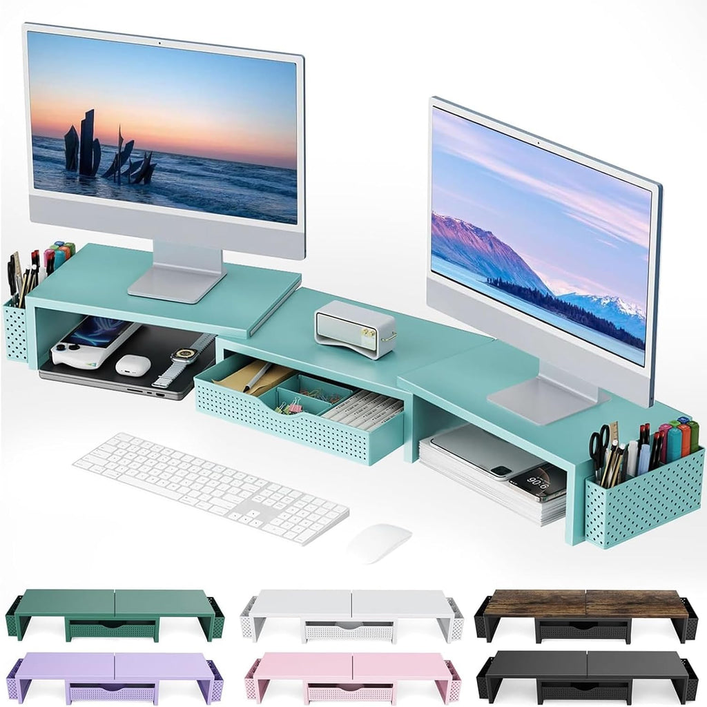 gianotter Dual Monitor Stand Riser, Desk Organizer