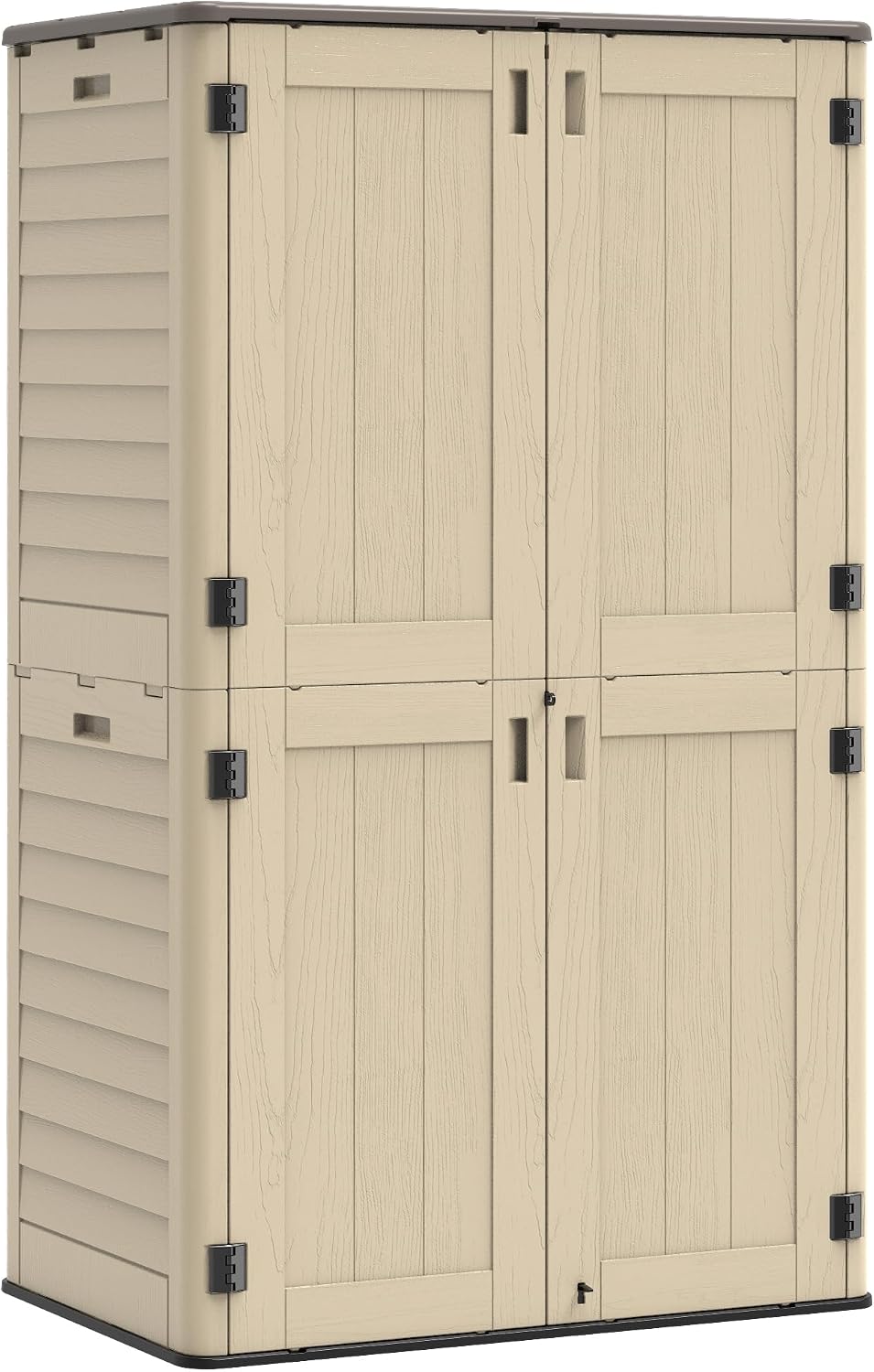Outdoor Storage Shed Waterproof, 61 Cu.Ft Tall Vertical Resin Sheds