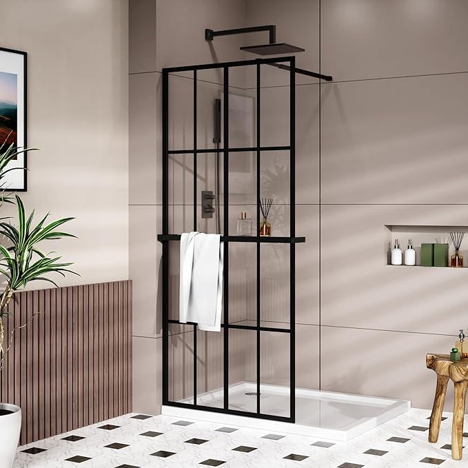 Goodyo 34" x 72" Shower Door Tempered Glass Shower Screen