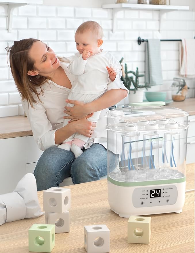 Momcozy Bottle Sterilizer and Dryer, 8-in-1 Electric Steam Baby Bottle