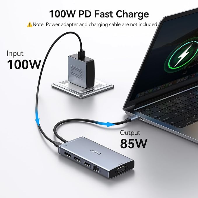 USB C Docking Station Dual Monitor Adapter