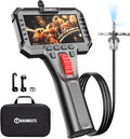 Dual Lens Two-Way Articulating Borescope Camera with Light, 0.25in Slim Probe, Industrial Endoscope Inspection Camera with Light, 5.3FT Flexible Snake Scope for Automotive, HVAC and Aircraft Mechanics