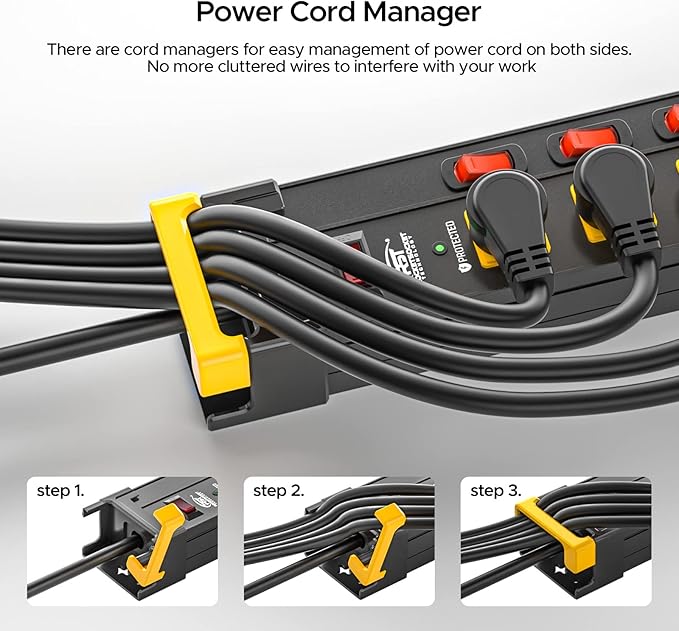 CRST 12 Outlet Heavy Duty Metal Power Strip
