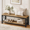 BON AUGURE Entryway Shoe Bench for Mudroom, Farmhouse Bench with Storage