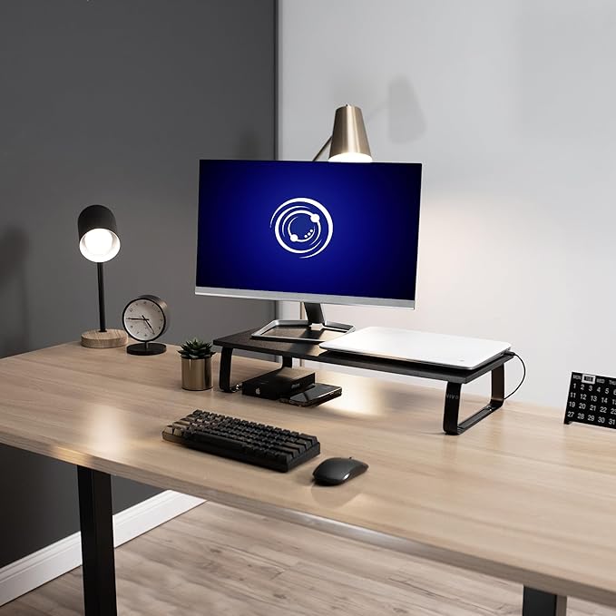 VIVO Monitor and Laptop Stand, 24 inch Desktop Riser, STAND-V000D
