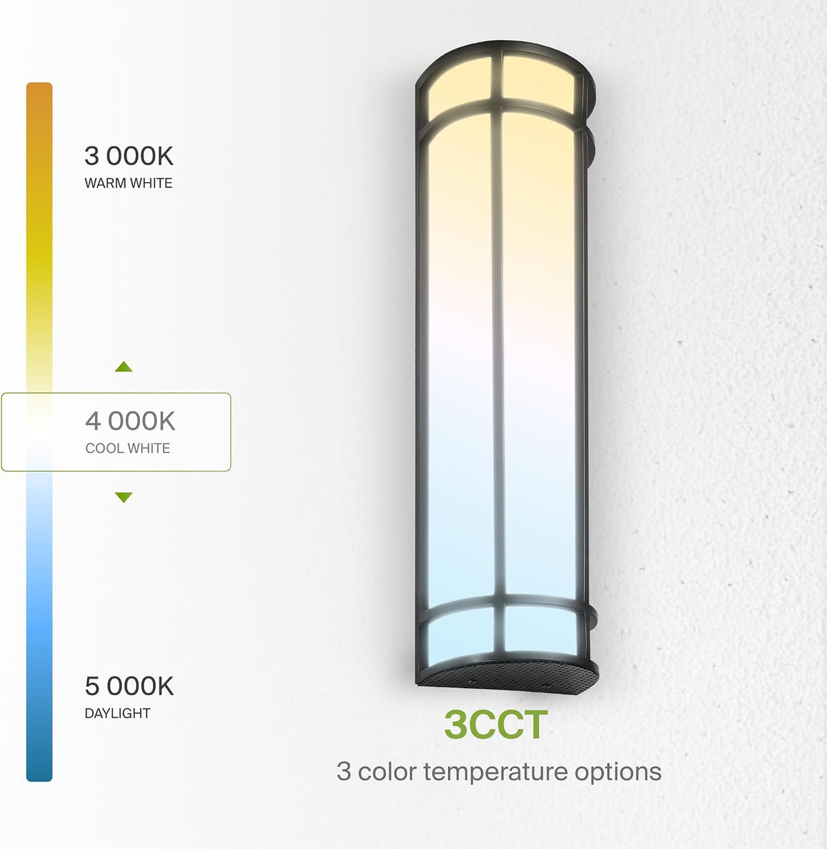 asd 24" led outdoor wall light 4 pack showing dimensions