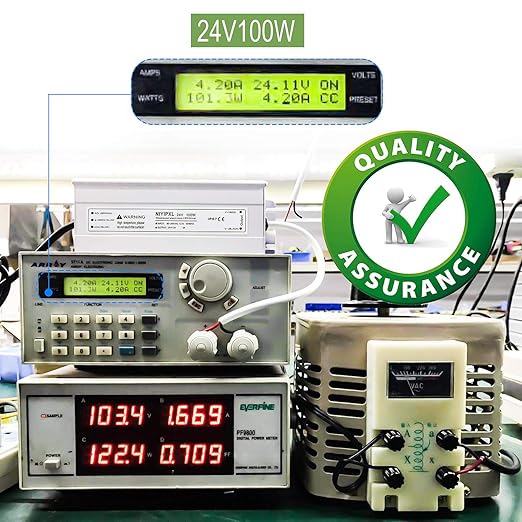 LED Driver 100 Watts 24V DC Low Voltage Transformer， Waterproof IP67 LED Power