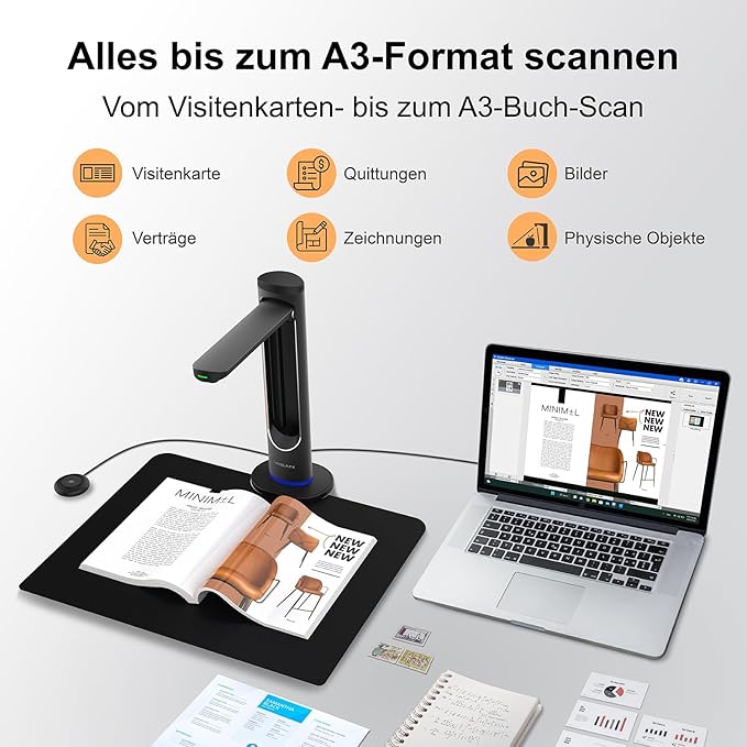 VIISAN K48 Book Scanners: 48MP Output, USB Camera