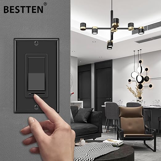 BESTTEN 6 Pack Dimmer Wall Light Switch, Compatible