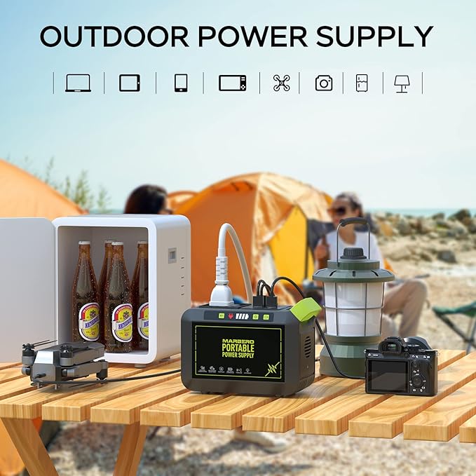 MARBERO Portable Power Station 88Wh Camping Lithium Battery Solar Generator