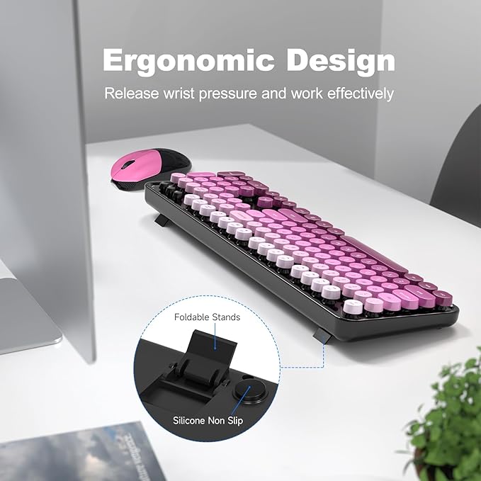 MOFII Wireless Keyboard and Mouse Combo, Full Size 2.4G Plug and Play
