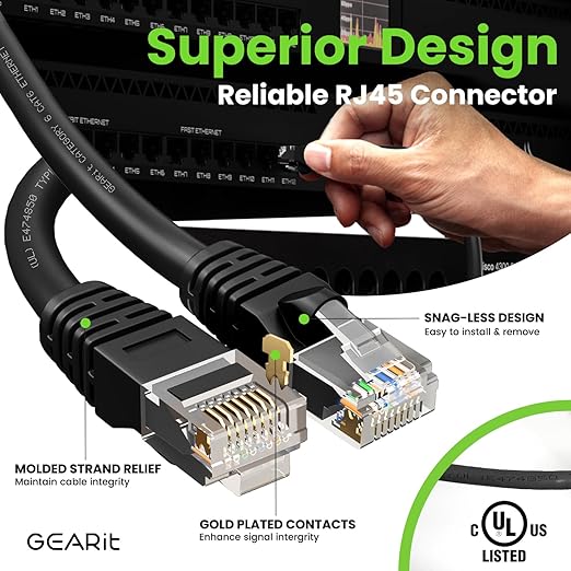 GEARit Cat 6 Ethernet Cable Pack (10-Pack)