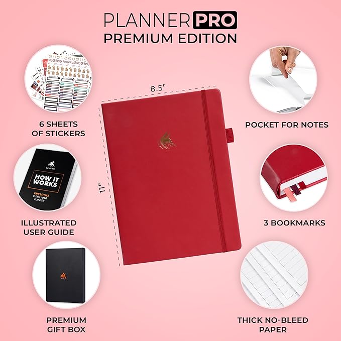 Clever Fox Planner Pro Premium – Luxurious Weekly & Monthly Planner