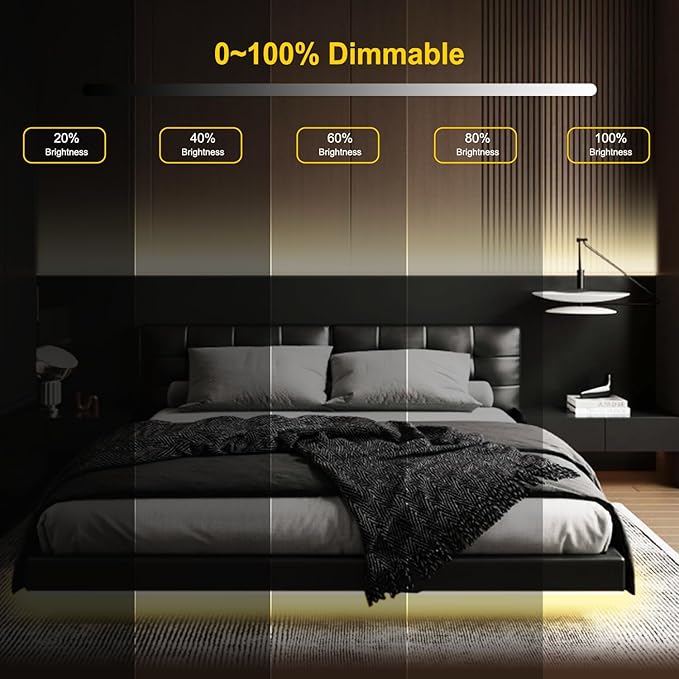 Pandery COB LED Strip Light, CCT Dimmable Strips Light, 2700K-6500K, 32.8ft/10m