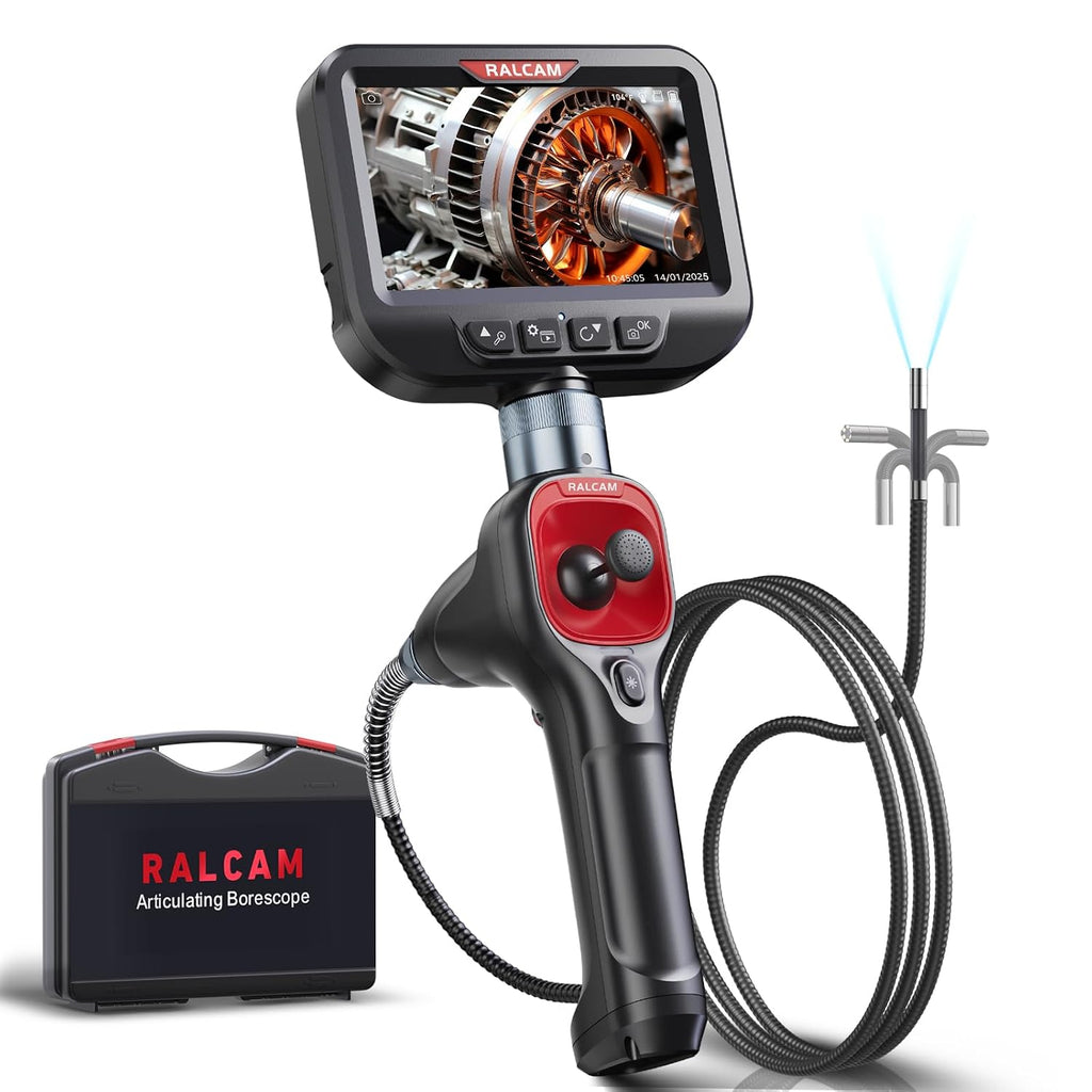Ralcam 360° Articulating Borescope, 6.2mm/0.24in Slim Probe