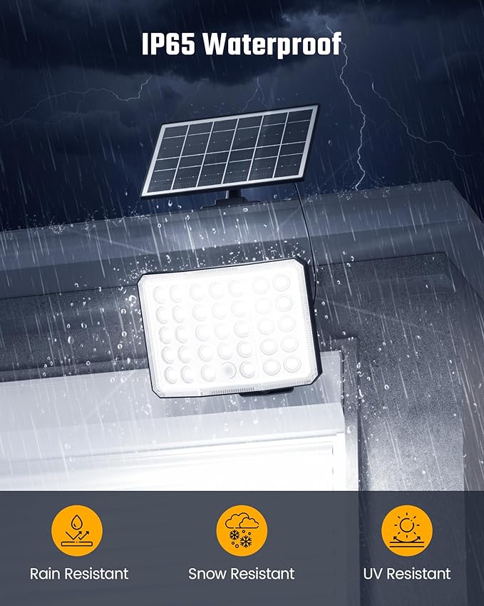 ONLYWIN Solar Lights Outdoor Bright Solar Dusk to Dawn Light