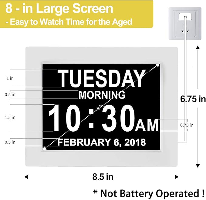 【New 2024】 Digital Calendar Alarm Day Clock -