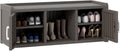 Outdoor Shoe Bench with Waterproof UV-Resistant Indoor Resin Shoe Cabinet Entryway Shoe Cabinet with 2 Doors or Entryway,Living Room,Bedroom,Gray (2 Door)