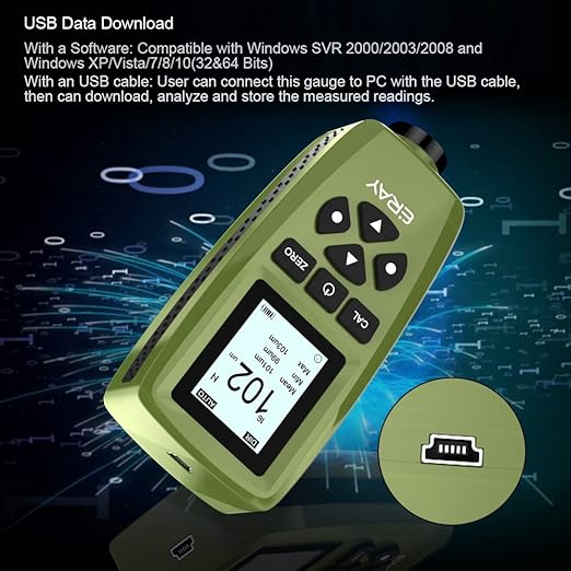 Mil Thickness Gauge, Coating Thickness Gauges, ERAY Paint Depth Gauge Meter