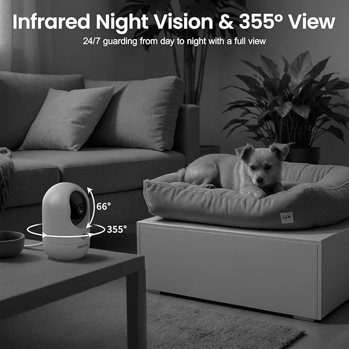 INFIYA 360 Cameras for Home Security-Indoor Camera Monitoring Baby/Nanny (4Pack)