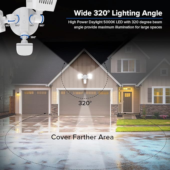 SANSI 36W 3600LM Motion Sensor Outdoor Lights, 000 Hrs Lifespan LED Flood Light