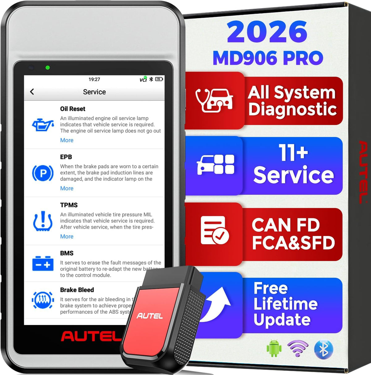 Autel Scanner MaxiDIAG MD906 PRO All System Diagnostic Tool, 2026 MD906PRO Same