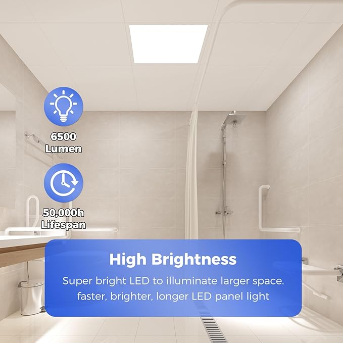 AIKVSXER 18 Pack 2x2 LED Flat Panel Light, Flush Mount Ceiling Light Kitchen