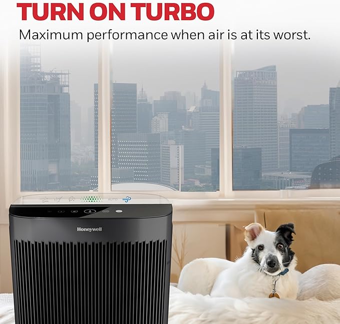 Honeywell HEPA Air Purifier for Home, 2423 Ft² Rooms in 1 hour, Air Quality