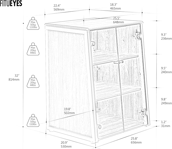 FITUEYES Design 4-Tier Media Stand