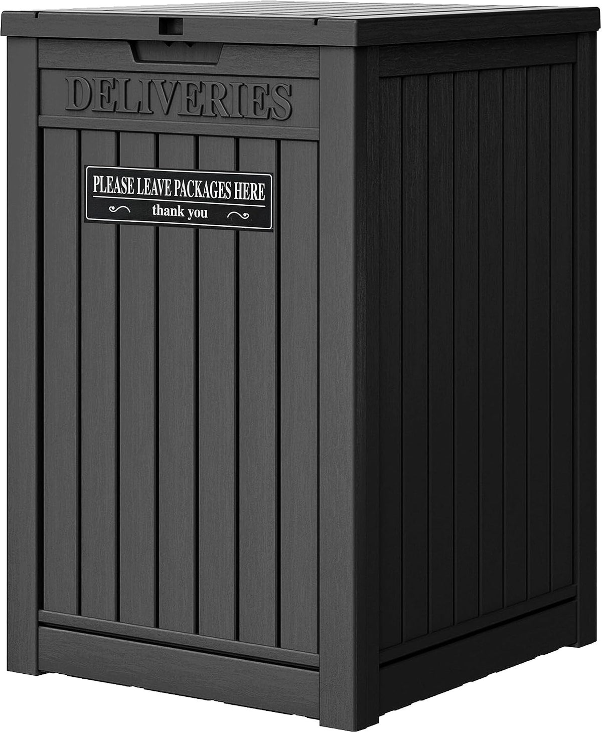 LHBGO Package Delivery Box for Outside, 48 Gallon Storage with Lockable Secure, Large Resin Outdoor Package Drop Container