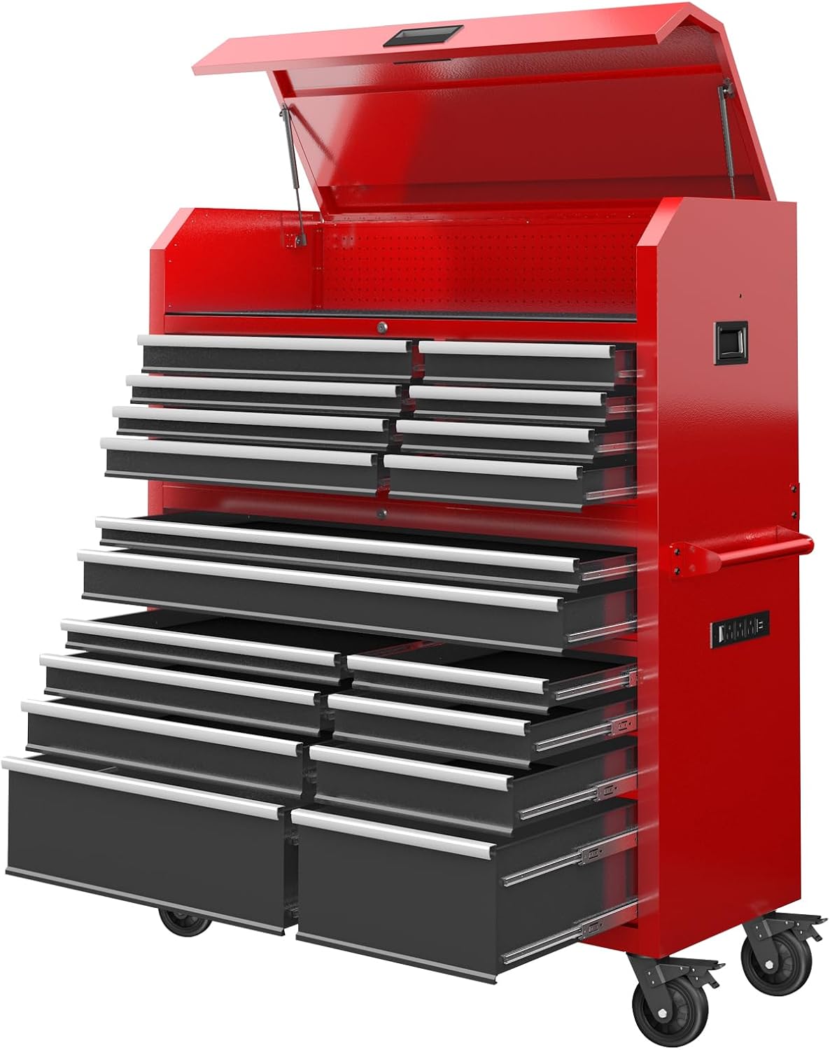 AIRAJ 18-Drawer Rolling Tool Chest Combo,60" Mobile Garage Tool Cabinet