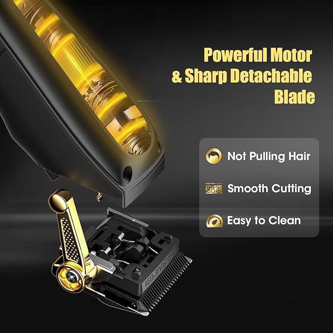 RESUXI Hair Clippers for Men Cordless Hair Trimmer Electric Shavers for Men Set