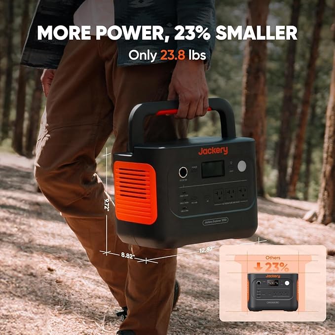 Jackery Explorer 1000 v2 Portable Power Station, 1070Wh LiFePO4 Battery