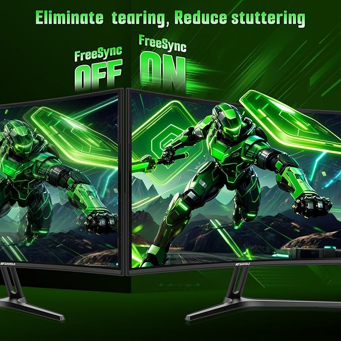 SANSUI 27 Inch Curved Gaming Monitor 240Hz, 2K WQHD 1500R Curved Computer