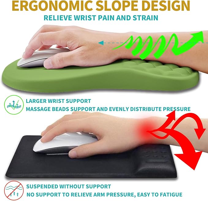 Hokafenle 2 in 1 Ergonomic Mouse Pad Wrist Support & Wrist Rest