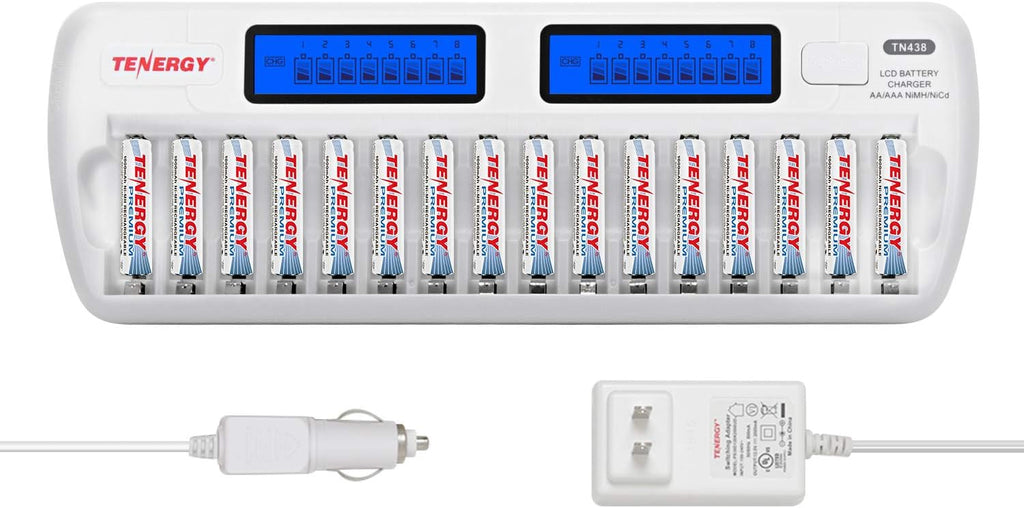 Tenergy TN438 16-Slot Smart Battery Charger