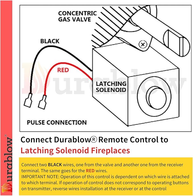 Durablow TL1003 On/Off Gas Fireplace Remote Control Kit + Thermostat + Timer