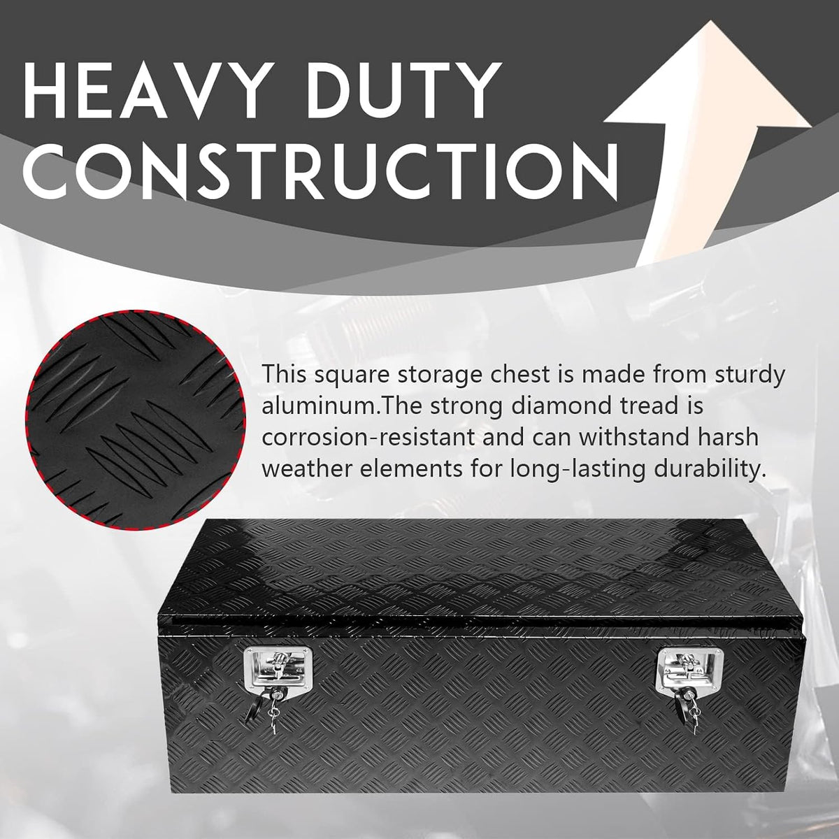 48 * 18 * 18 aluminum heavy duty showing dimensions