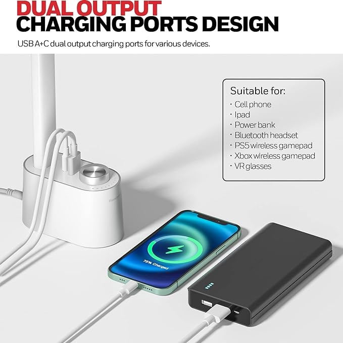 Honeywell LED Desk Lamp with USB Charging Ports
