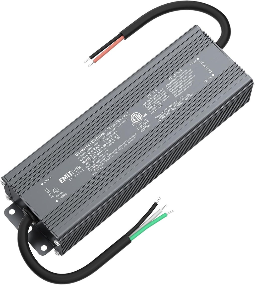 EMITEVER 96W Triac Dimmable LED Driver, Power Supply, AC 120V to DC 24V