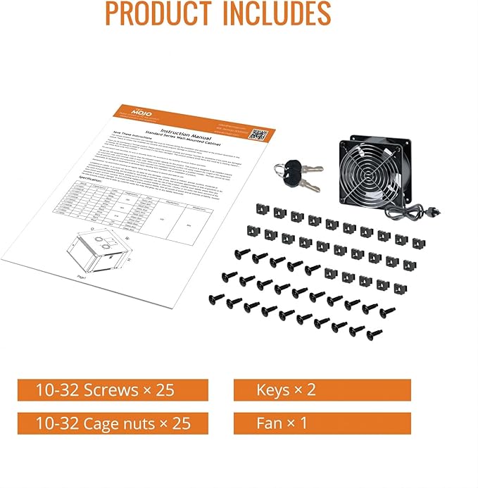 Tecmojo 15U Wall Mount Rack Network Cabinet